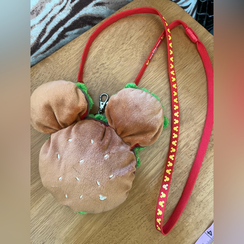Mickey Mouse hamburger purse lanyard Tokyo Disney